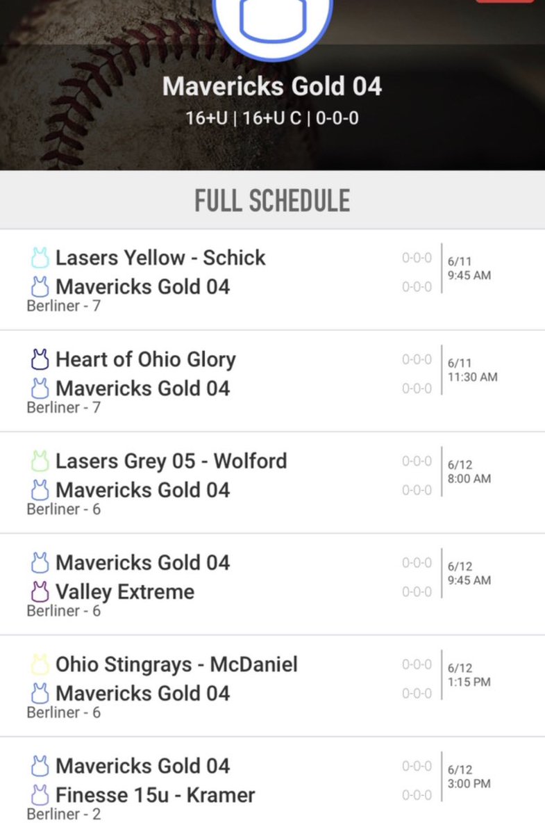 This weekend I will be in a tournament at Berliner Fields in Columbus Ohio...here is the schedule for this friday and saturday! <a href="/JMUSoftball/">JMU Softball</a> <a href="/OtterbeinSB/">Otterbein University Softball</a> <a href="/ToledoSoftball/">Toledo Softball</a> <a href="/AshlandUSball/">Ashland University Softball</a> <a href="/SRU_Softball/">Slippery Rock Softball</a> <a href="/GBPhoenixSB/">Green Bay Softball</a> <a href="/MiamiOH_SB/">Miami Softball</a>