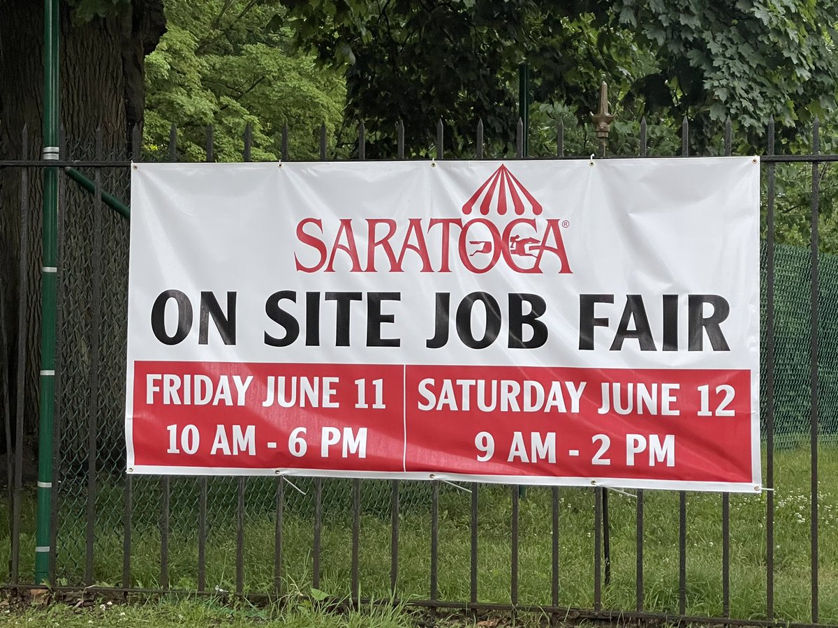SaratogaChamber's tweet photo. Our friends at @TheNYRA are hosting a job fair at Saratoga Race Course! https://t.co/6eV9dMoPG2