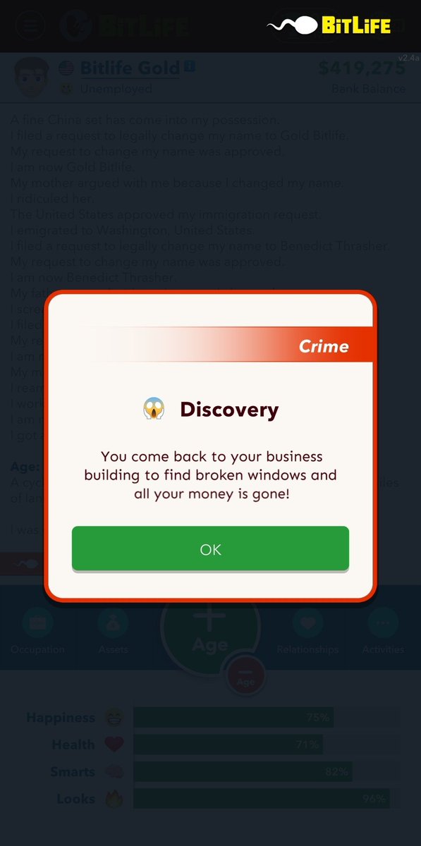 bitlifegold's tweet photo. ✏ Entrepreneur Concept
What We Added ✴ #BitLifeGold
: Start A Website
: Customize Your Company
: Name Your Company
: Respond To Critics
: 3 Achievements
: Hire & Fire Employees
: Choose Your Employees Pay Rate
: Keep Your Customers Happy https://t.co/mWw3stYZ68
