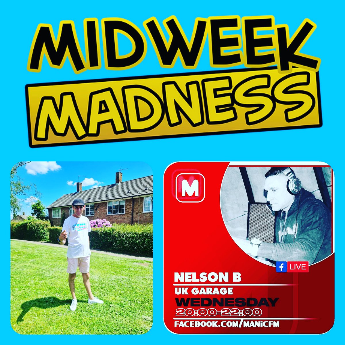 djnelsonbizzle's tweet photo. The MidWeek Madness Show Is Back 2Nite 8-10pm FACEBOOK LIVE ONLY #ManicFm Please Like & Share Rember FACEBOOK LIVE ONLY πππ€ https://t.co/jPq77ShL9l