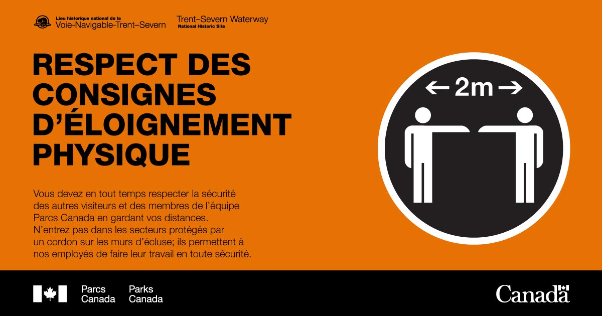 Canal Rideau Respect Des Consignes D Eloignement Physique Vous Devez En Tout Temps Respecter La Securite Des Autres Visiteurs Et Des Membres De L Equipe Parcs Canada En Gardant Vos Distances