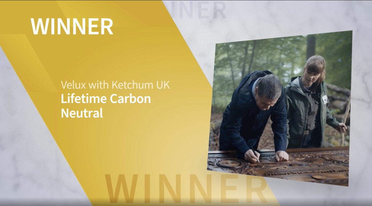 Provoke_News's tweet photo. #SABREAwards EMEA Winner: CORPORATE SOCIAL RESPONSIBILITY: Lifetime Carbon Neutral —Velux with  @KetchumUK https://t.co/7c6gzGkSW1