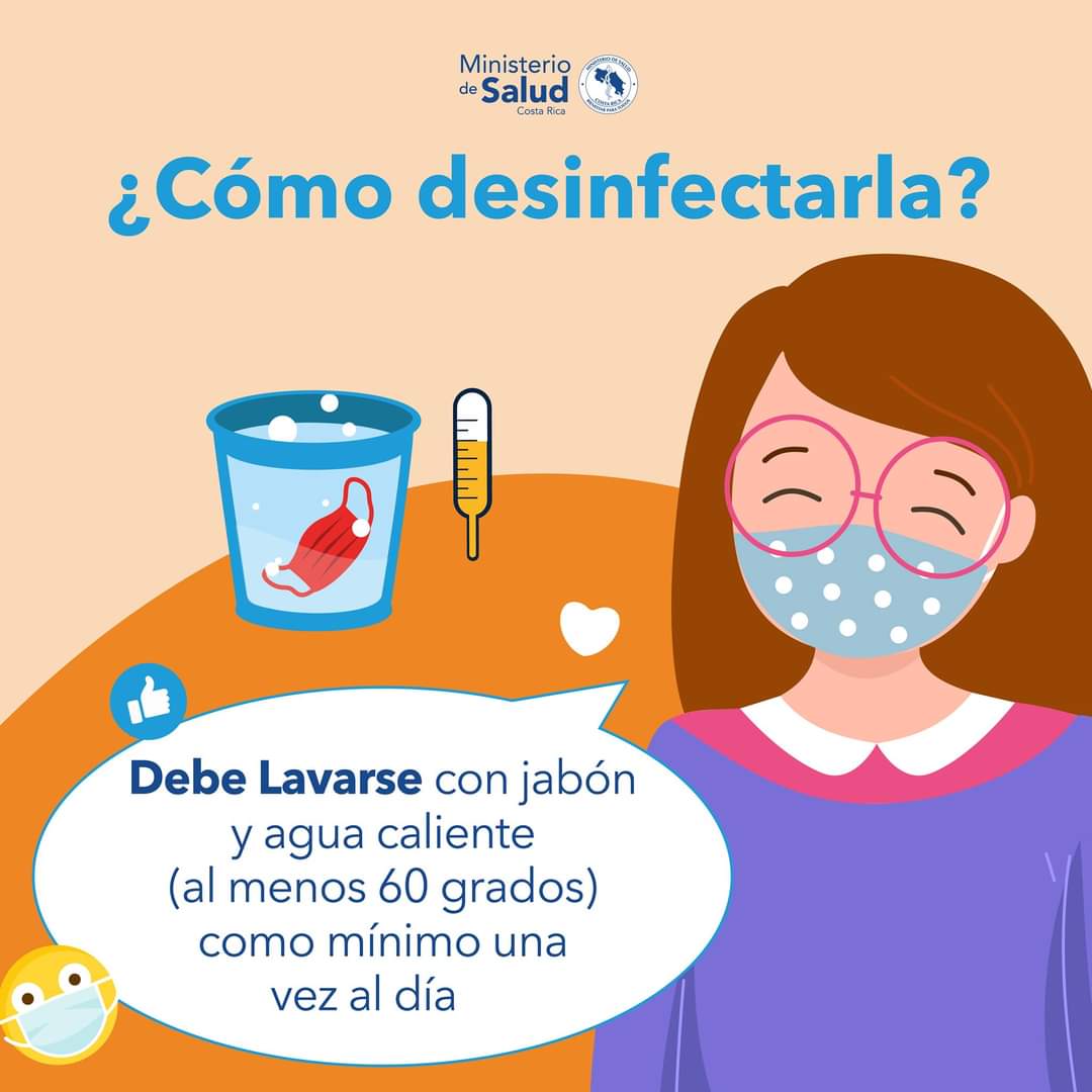 ClaudiaDobles's tweet photo. #ConVosPodemos 😷 Usar mascarilla ayuda a prevenir el COVID-19. Si se trata de mascarillas de tela es necesario seguir estas recomendaciones del @msaludcr: https://t.co/Xblq14EdX1