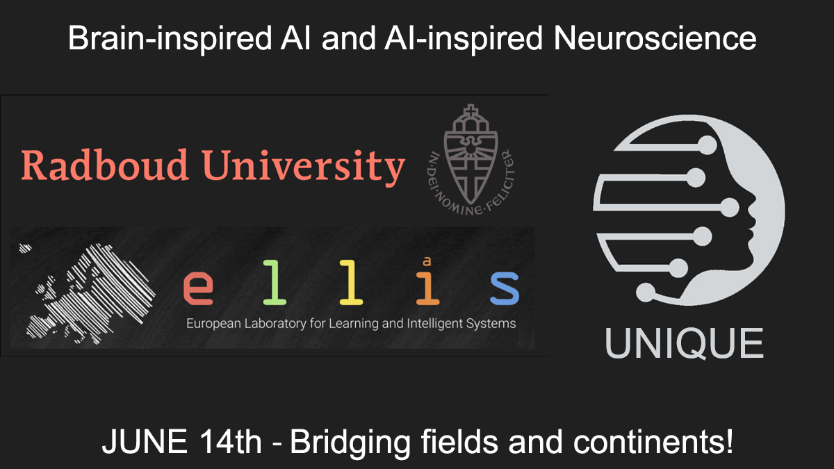 Interested in the intersection of AI &amp; Neuroscience? On June the 14th, join researchers of ELLIS &amp; <a href="/ai_unique/">UNIQUE Center Neuro-AI</a> as they share thoughts, latest insights, &amp; plans for the future. #neuroai #braininspired
Full schedule 👉🏼 sites.google.com/view/ellis-uni…
Registration 👉🏼 forms.gle/DLbhr2NkeB1c4X…