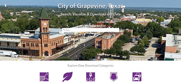 GrapevineTXCity's tweet image. There's A New Map In Town! The #GrapevineTX I.T. Dept is proud to share a new map gallery! This Grapevine GeoHub is a public portal to explore, visualize &amp;amp; download location-based data. Interactive web maps, access to open GIS data &amp;amp; more are available at bit.ly/3gkwGl8.