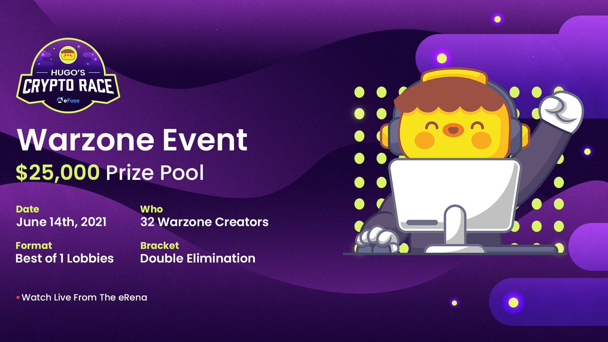 It’s on! Kicking off our #DAO, #NFT, and #Gaming platform launches this summer with a major Call of Duty #WarZone tournament with our partners <a href="/eFuseOfficial/">NOW @eFuse</a> 
We will be celebrating with huge community incentives in the coming days. Join to learn more: t.me/hugofinance