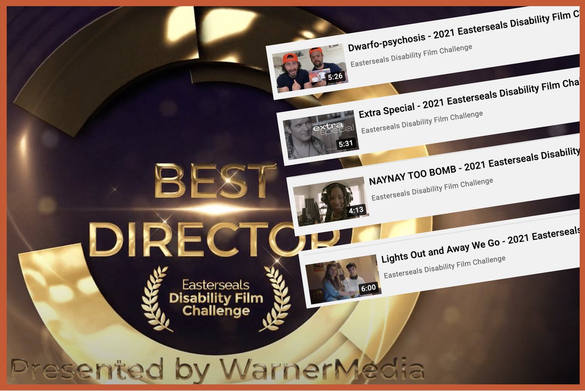 DisabilityChall's tweet photo. Watch all the films nominated for Best Director this year at
https://t.co/9RpwaT2YKe

Veerle Ackerstaff (Lights Out and Away We Go)
Maria D. @chary82 (Dwarfo-psychosis)
Marie Alyse Rodriguez (Nay Nay Too Bomb)
Luke Terrell (Extra Special)

#EDFC2021
#Film
#FilmDirector
#Awareness https://t.co/9PYnJR6IkJ