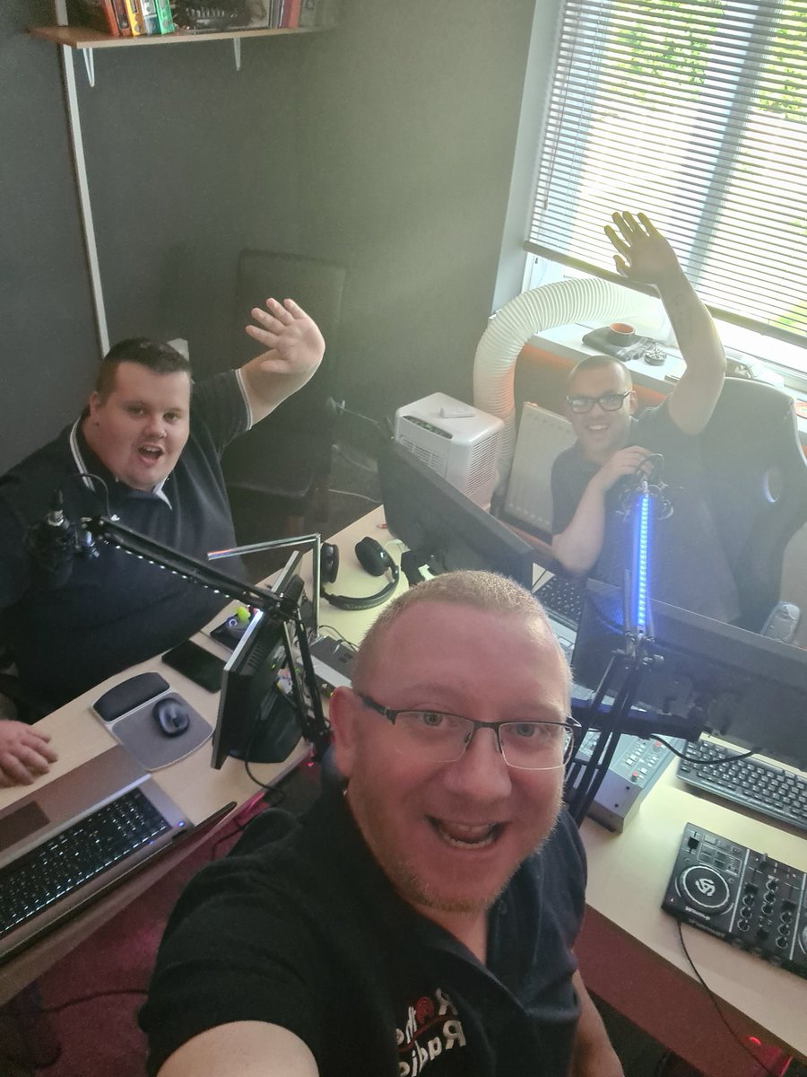 waynecubitt's tweet photo. Who are these 2 strange men? 😂 #StudioTakeover @aidanonair @stuart_watters https://t.co/vkNQTvB5Fb