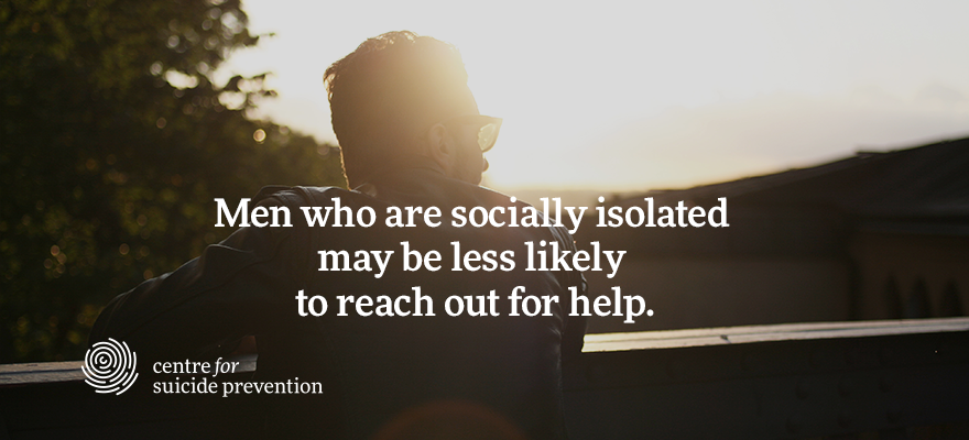 Men who are socially isolated may feel less comfortable reaching out for help, because they don’t have loved ones close by. buff.ly/2H2Lq9k