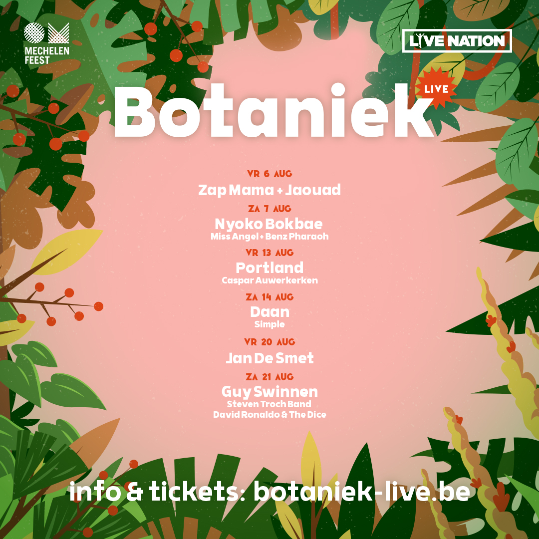 LiveNationBE's tweet photo. Nadat vorige week al een eerste reeks concerten in het kader van #BotaniekLive werd bekendgemaakt, kan vandaag ineens met het volledige programma uitgepakt worden. #DZIVM https://t.co/hXjIiRugvQ