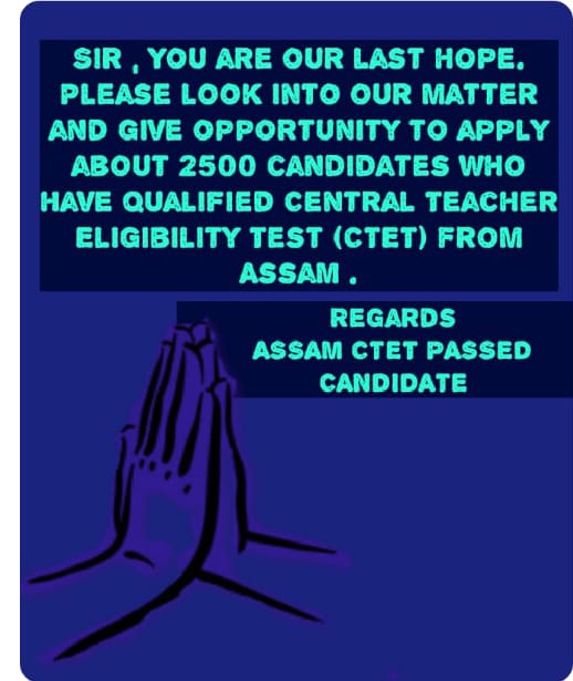 SUSMITA33804513's tweet photo. @himantabiswa
@ranojpegu
@DrRPNishank
@JusticeForCtetInAssam
@AllowCtetInAssam
@JusticeForCtetInAssam
@AllowCtetInAssam https://t.co/nFrkfq9N4j