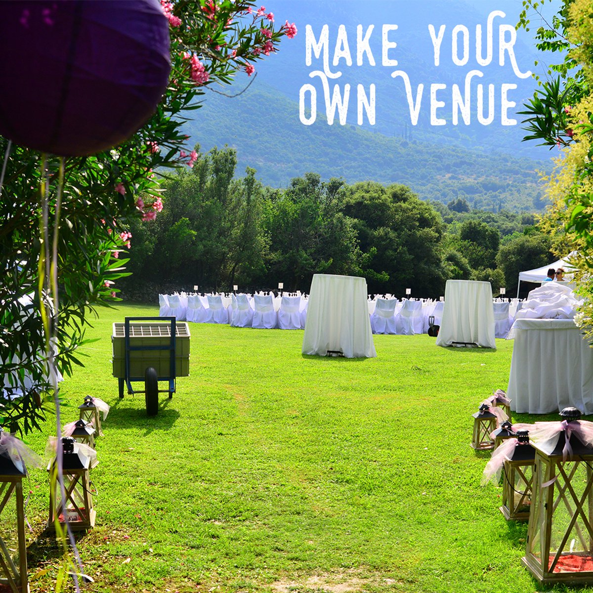 isabellawrence's tweet photo. No good #venues available? Make your own! Where possible, convert natural or constructed features to suit your needs, or find the space and bring in tents, tables, stages, etc. Not only will this open up new possibilities, but it may even save you money! #eventplanning https://t.co/rI02EUBweR