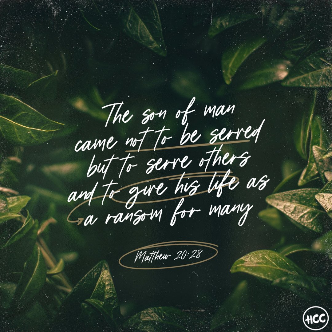 HCCLife's tweet photo. "Just as the Son of Man did not come to be served, but to serve, and to give His life a ransom for many.” (Matthew 20:28) 

#hcclife
#KNOWsharetogether https://t.co/TwUHUA40jT