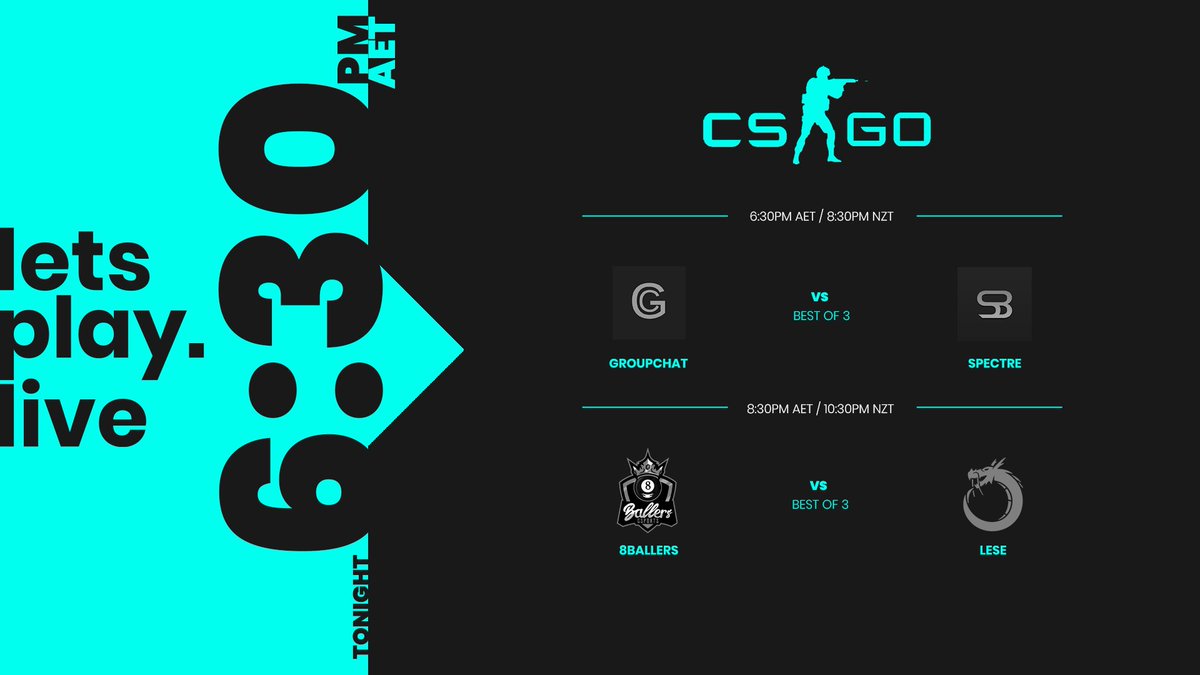 LPL_CS's tweet image. LPL Challenger CS:GO Season 2 2021 kicks off TONIGHT!

Week 1 Day Two:
GroupChat🆚Spectre
@8ballersEsports🆚@LeseEsports

💬@Mattse123 @its2sBs 
⏰6:30PM AET / 8:30PM NZT
📺twitch.tv/lpl_csgo 

#LPLCSGO | #CSGO | #LPLCHA