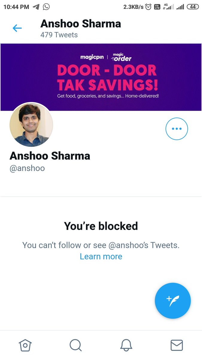 sknagmoti's tweet photo. @CareMagicpin @mymagicpin itna hi darr lagta hai to fraud kyu karte ho..?
I am challenging Anshoo Sharma to answer my questions. CEO of App blocking normal user means app is filled with frauds and fraudulent activity.
#FraudMagicpin #TragicPoints #FraudCEO #FraudAnshooSharma https://t.co/f8oIUIaWap