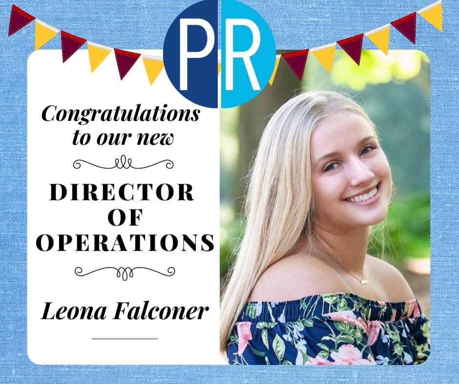 We are excited to announce that Leona Falconer will be our new Director of Operations! Join us in congratulating her as we look forward to see what she does next!