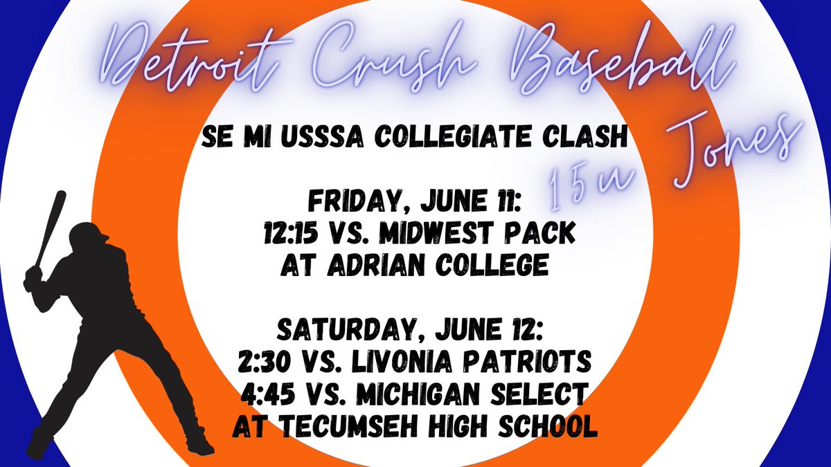 Crush15u's tweet photo. Summer schedule kicks off this weekend! @SeMiUSSSA #CollegiateClash https://t.co/zy3sYowif0