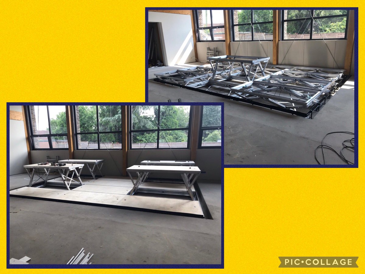 Dag 3 zit er op.
Straks heeft de klant een multifunctionele vloer in het nieuwe schoolgebouw. In een handomdraai haal je het podium uit de vloer omhoog (en laat je na gebruik de vloer weer zakken).
#podium #Airstage #multifunctionelevloer #ROTSbouw #NUTSschoolOldenzaal