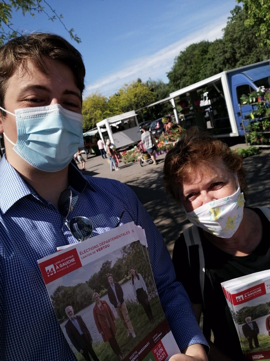 Journée de campagne bien chargée basée sur l'écologie et la solidarité <a href="/CantonVertou/">Canton Vertou</a>: 

1⃣ De retour sur le marché de la Haye-Fouassière, avec un accueil toujours sympathique. 
C'est vraiment agréable de voir que nos idées sont soutenues et encouragées par les habitants du canton