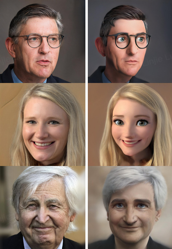 linjie_luo's tweet photo. Introducing AgileGAN, our SIGGRAPH 2021 paper for portrait stylization, achieving state-of-the-art results and requiring only ~100 style exemplars for training: https://t.co/XbT3IY3yfg. Demo is available at https://t.co/Gf9OqDcxiY
#SIGGRAPH2021 #AgileGAN https://t.co/NX7V0SNCvY