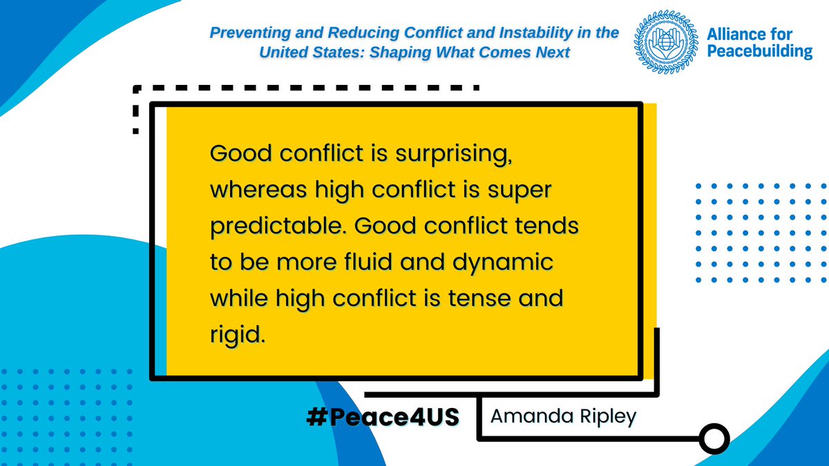 AfPeacebuilding's tweet photo. Good conflict vs. Bad conflict according to @amandaripley:
#Peace4US https://t.co/VnzUxLTJGD
