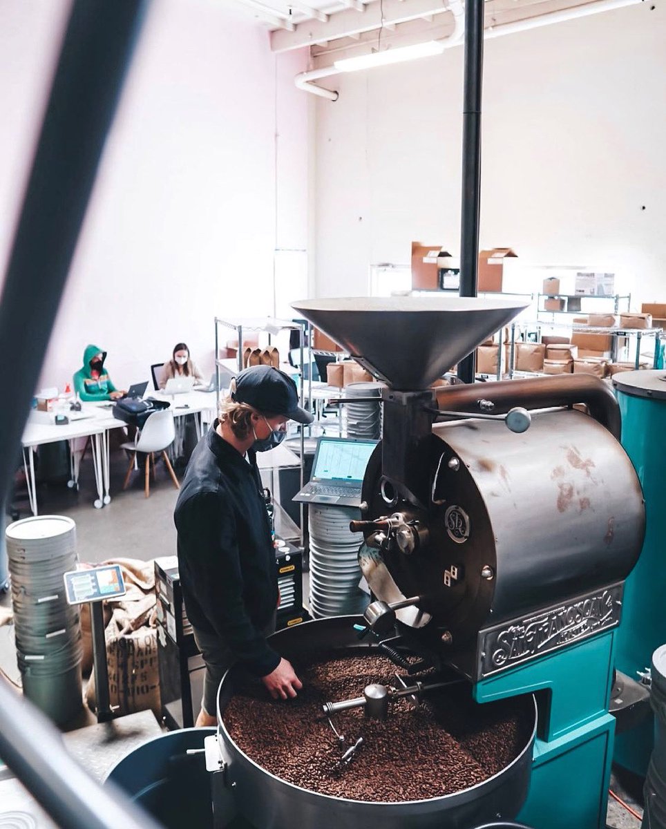 SanFranRoaster's tweet photo. Classic, timeless, consistent, and reliable; The SF-25. Roast day at @catcloudcoffee on their custom teal + raw steel SF-25.
π·:@catcloudcoffee
#sanfranroaster #catcloudcoffee #SF25 https://t.co/VCC8C0SyKR