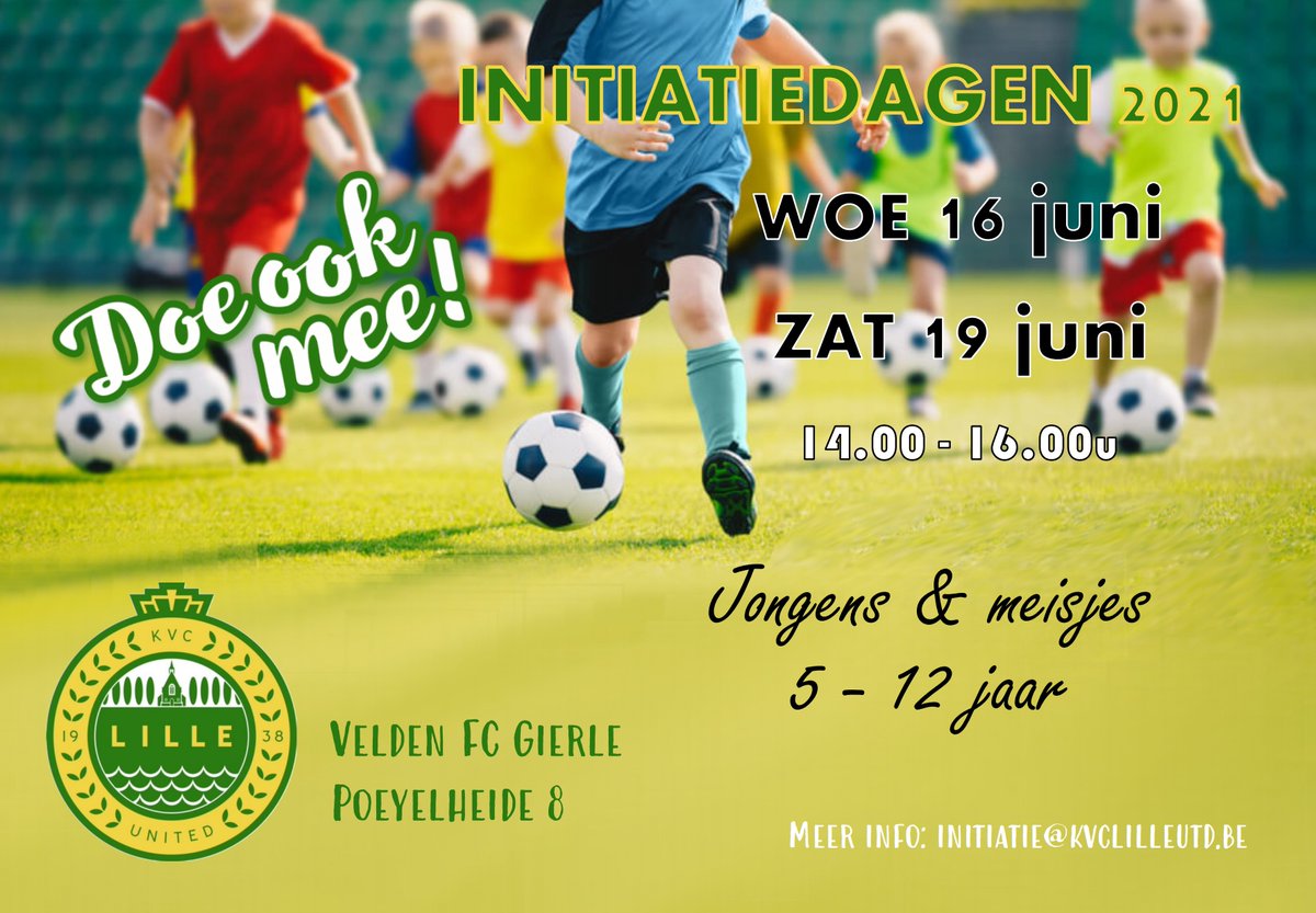KFCLille's tweet photo. Initiatiedagen 2021 ... Iedereen heel erg welkom ! https://t.co/hryZ4cOIUG