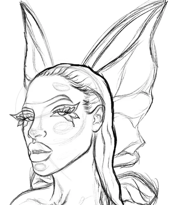 Sketch vs the final ✨🦋 https://t.co/ezHNRvzmvx 
