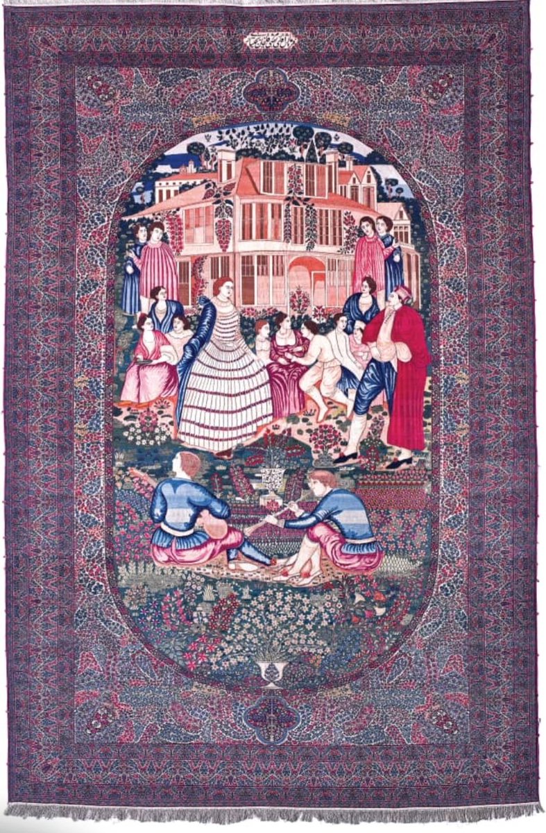 carpet_museum's tweet photo. قالی با  نگارگری فرنگی در میانه متعلق به کرمان با نقش مایه سبزه کاری خاص شهر کریمان به تاریخ ۱۳۲۴ ه‌.ق باالیاف پشمین زیبا و با وقار باترکیب رنگی سبز و آبی خاص خود
#روز_صنایع_دستی
#وزارتخانه_میراث_فرهنگی_صنایع_دستی_گردشگری
#موزه_فرش_ایران https://t.co/pqgW8kyJtP
