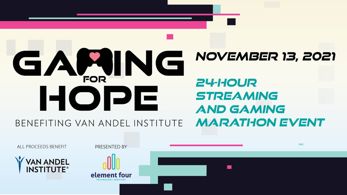 Van Andel Institute Purple Community (@purplevai) on Twitter photo Get ready for the gaming event of the summer! Gaming for Hope, a 24-hour streaming and gaming marathon, will kick off Nov. 13 to raise funds for <a href="/VAInstitute/">Van Andel Institute (VAI)</a>'s biomedical research and education programs. Registration is now open: bit.ly/G4HVAI #GamingForHopeVAI Get ready for the gaming event of the summer! Gaming for Hope, a 24-hour streaming and gaming marathon, will kick off Nov. 13 to raise funds for <a href="/VAInstitute/">Van Andel Institute (VAI)</a>'s biomedical research and education programs. Registration is now open: bit.ly/G4HVAI #GamingForHopeVAI