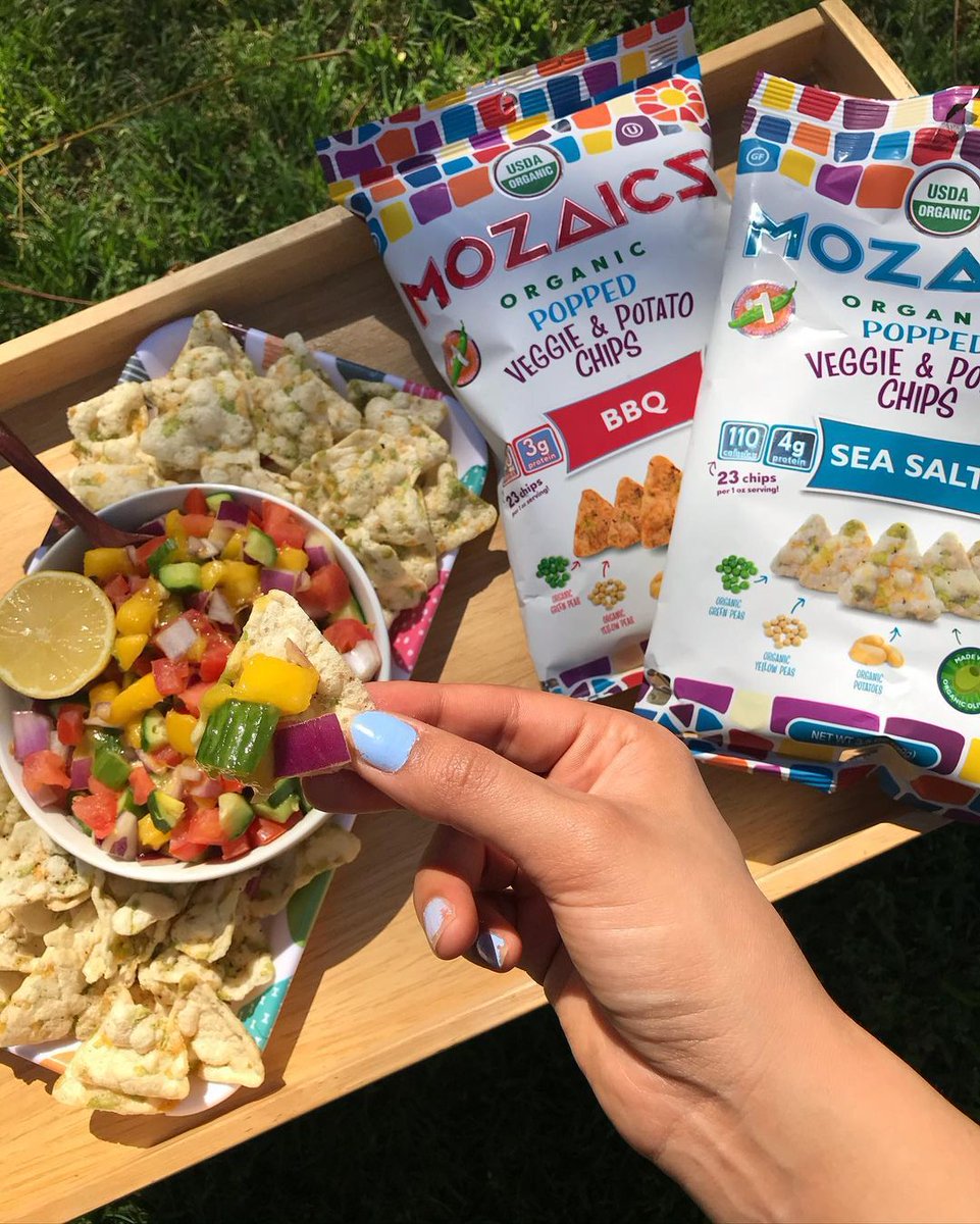 mozaicschips's tweet photo. Here's your reminder to soak up the sunshine and bring Mozaics along for the ride! Thanks for the summertime inspo, wellnessbylaila. https://t.co/rn6kCes8ch