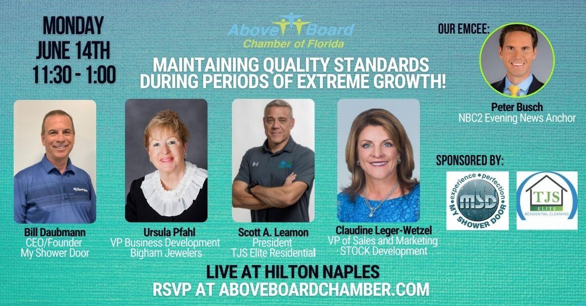 AboveBoardFL's tweet photo. Naples: Maintaining Quality Standards During Periods of Extreme Growth Monday, June 14th at the Hilton Naples! https://t.co/IdTKImXca6 https://t.co/x6aI4pITmR
