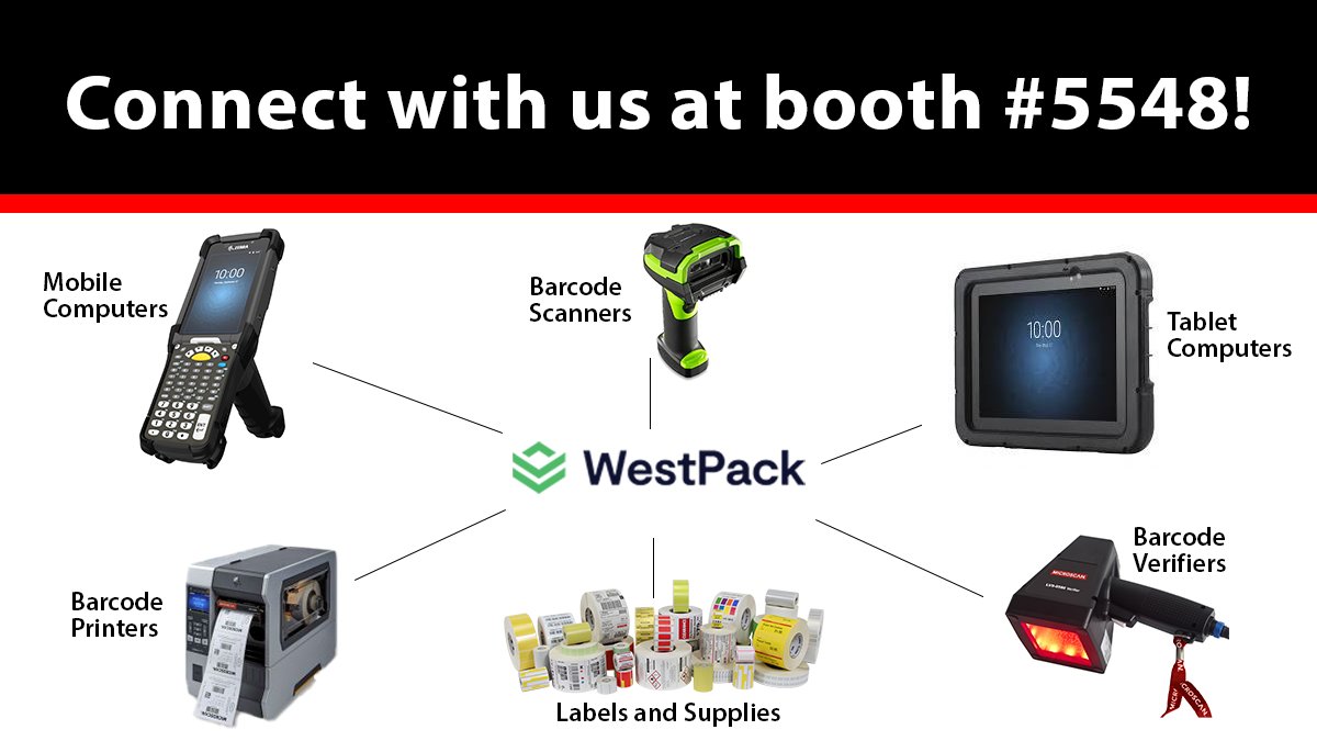 RedLineSolns's tweet image. Come connect with us at WestPack, August 10-12, booth #5548! We will be showing the latest @ZebraTechnology mobile computers, tablet computers, scanners and labels as well as a @Microscan barcode verifier. #IMEWest #DiscoverEngineerBuild