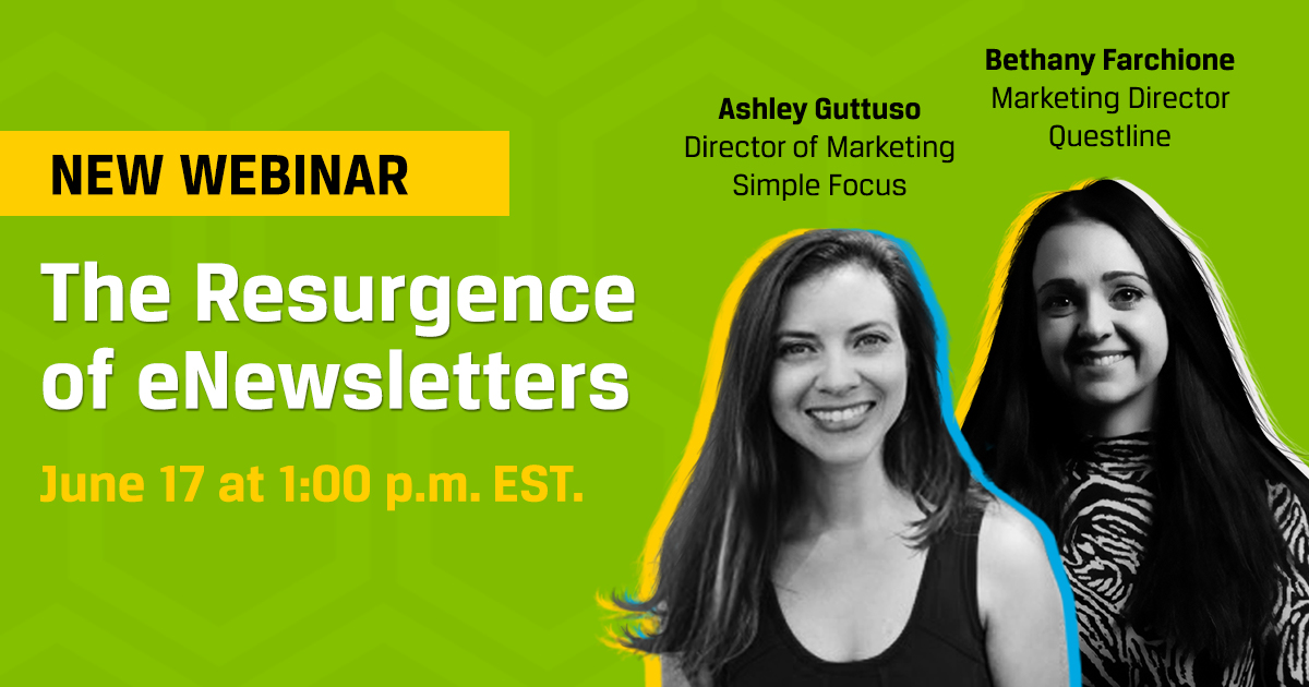 Questline Digital (@questline) on Twitter photo WEBINAR June 17 at 1:00 p.m. EST! We are focused on all things eNewsletters – what makes one successful, how to choose content, industry examples and more. Guest speakers <a href="/heybethanyrae/">Bethany Farchione</a> and <a href="/GuttusoAshley/">Ashley Guttuso</a> will join to share their expertise. Register now! app.webinar.net/nxbBwyrK7dZ WEBINAR June 17 at 1:00 p.m. EST! We are focused on all things eNewsletters – what makes one successful, how to choose content, industry examples and more. Guest speakers <a href="/heybethanyrae/">Bethany Farchione</a> and <a href="/GuttusoAshley/">Ashley Guttuso</a> will join to share their expertise. Register now! app.webinar.net/nxbBwyrK7dZ