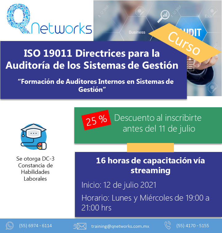QNetworksMX's tweet photo. Y ¿Cómo te fue en la última #auditoria ? Inscríbete en nuestro próximo curso de formación de #auditoresinternos en Sistemas de Gestión #ISO19001 #SGC #QNetworksMX https://t.co/oPZ8jgWvUE