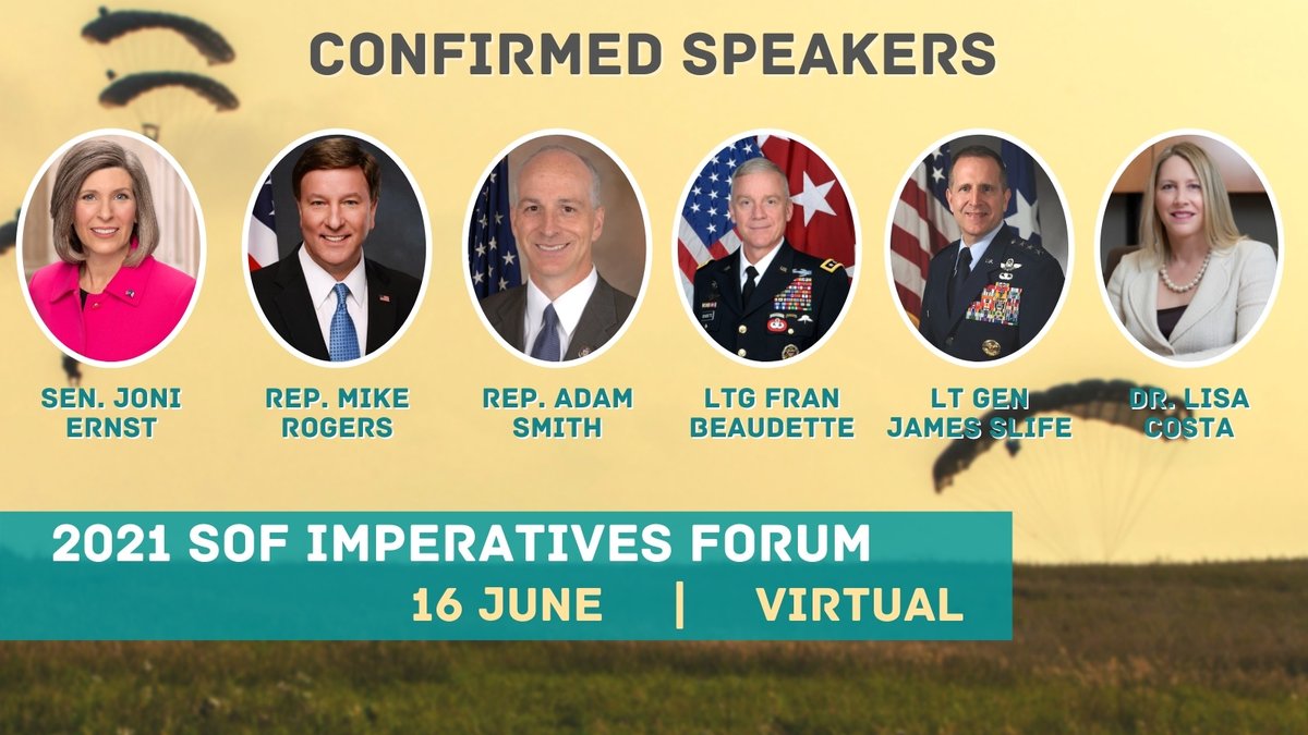 GlobalSOF's tweet photo. In just ONE week you can attend our virtual Special Ops Imperatives Forum. It's going to be a full day dedicated to SOF policy with speakers from Congress, Component Commands, SOCOM and more. See what's in store on our blog... #SOFpolicy
https://t.co/zEQBwgl8wv https://t.co/Dbl1Naw9TY