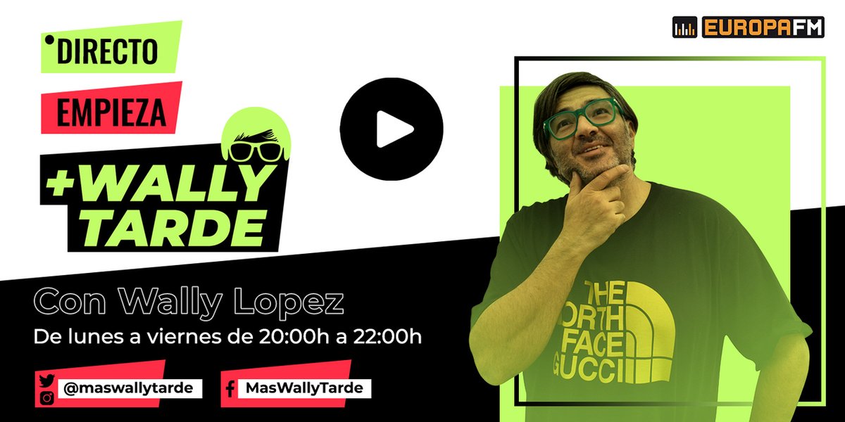 maswallytarde's tweet photo. 🔴 #DIRECTO ¡Empieza @maswallytarde! Disfruta de la música que triunfa en España y que arrasa fuera de nuestras fronteras de la mano de @wallylopez 

👉 Pincha aquí: https://t.co/mFV87wGv5W https://t.co/zYpQY4DGNf