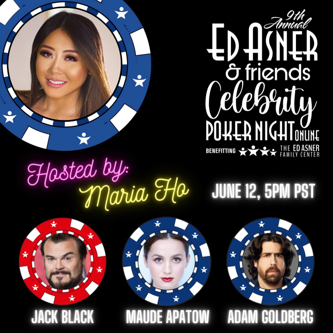 MariaHo's tweet photo. It’s your last chance to get your seat at https://t.co/wTunDxbsmw! This charity poker event will be played online on June 12th and helps raise money for families with special needs! Register now to play and chat with some of your favorite celebs! https://t.co/pEsb0iyKkQ