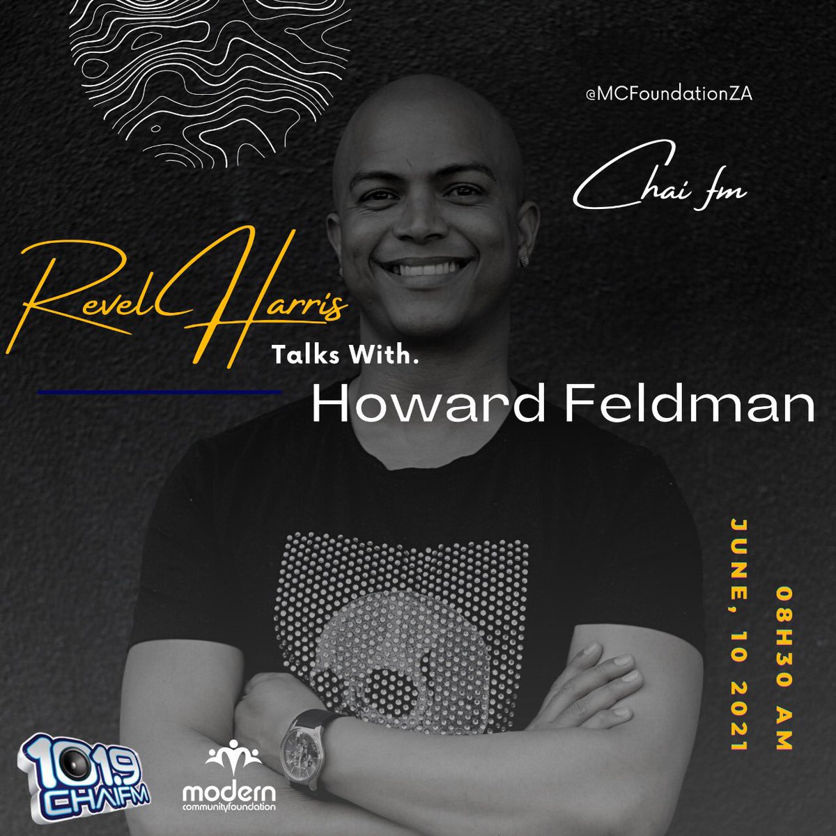 MCFoundationZA's tweet photo. Catch our MD @revelharris1 tomorrow morning on @chaifm with @HowardFeldman giving you more info about our #MCWinterDrive and #ModernCommunityFoundation as a whole.
#ChaiFM #NPO #CharityWork https://t.co/b7GskaxrNW