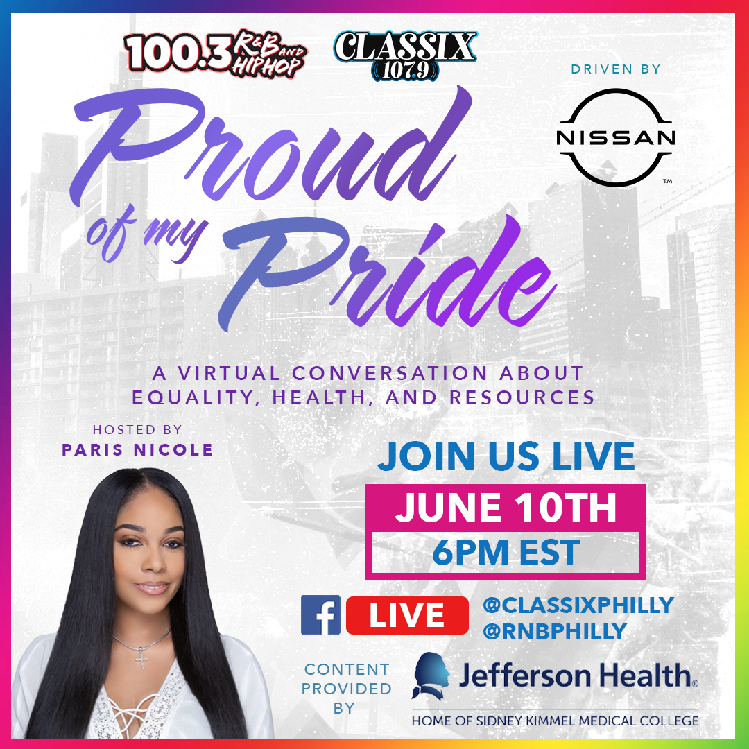 Tomorrow at 6:00 p.m. ET, SKCC's @EdithMitchellMD will take part in the 'Proud of my Pride' virtual panel as part of #PrideMonth. Paris Nicole will speak to local #LGBTQ+ community leaders on equality, health, and resources. Tune in on Facebook Live! @classixphilly @rnbphilly