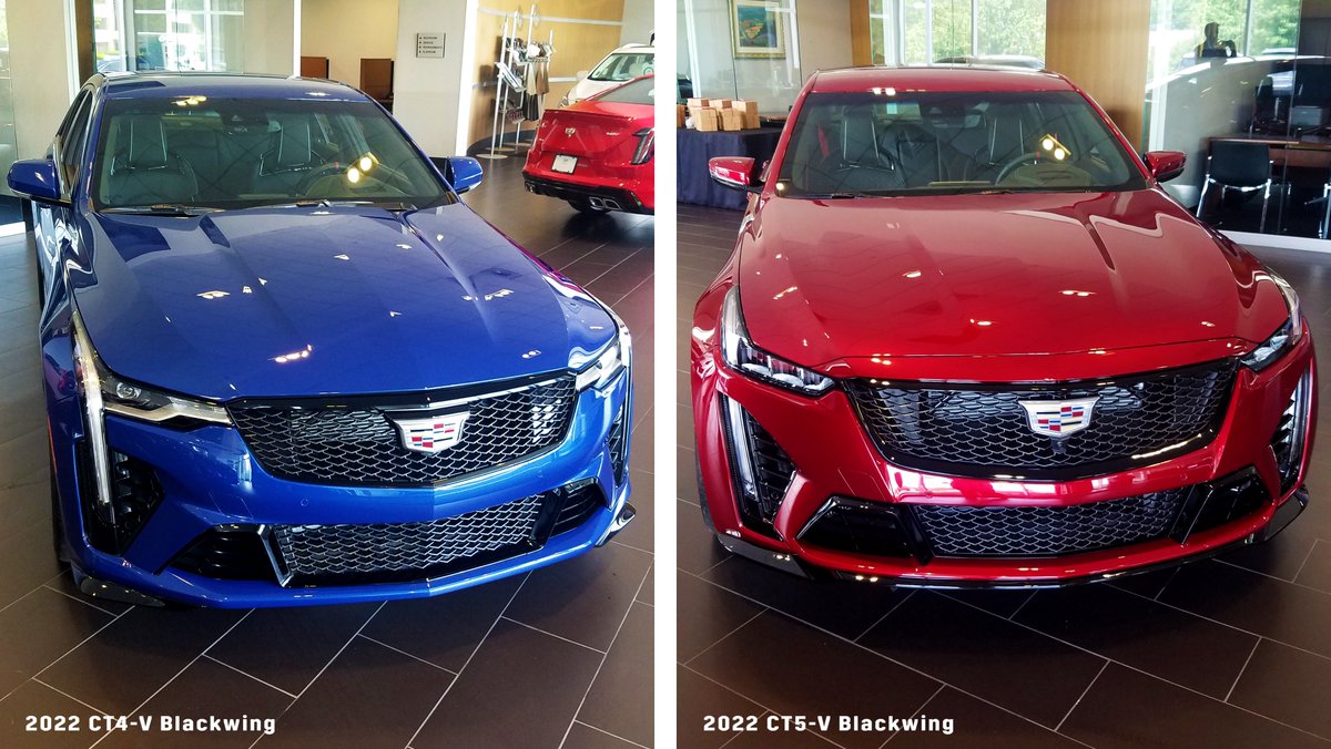 LongAutoGroup's tweet image. Decisions, decisions. We are spoiled for choice today at Long Cadillac. #CT4V or #CT5V - which #Blackwing do you prefer? #Cadillac #LONGLiveTheManuals