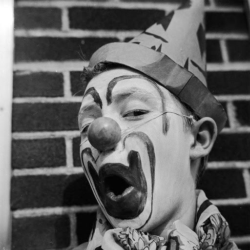 12-year-old Christopher Walken dressed as a clown