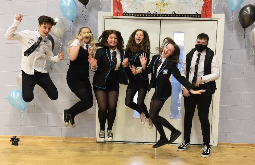 CglenHighSchool's tweet photo. Looking forward to looking through these photos - some great shots from Mr Mills today! #leavers #classof2021 #wearecalderglen 🌈💙 https://t.co/Tt8vAOcXii