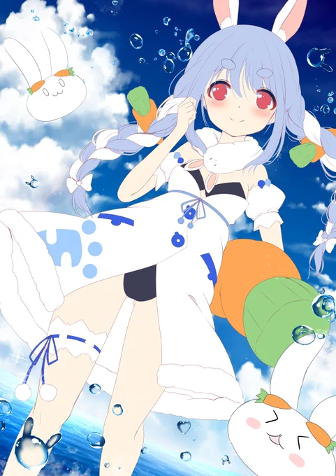 息抜きに最近良く見るペコちゃん描く 