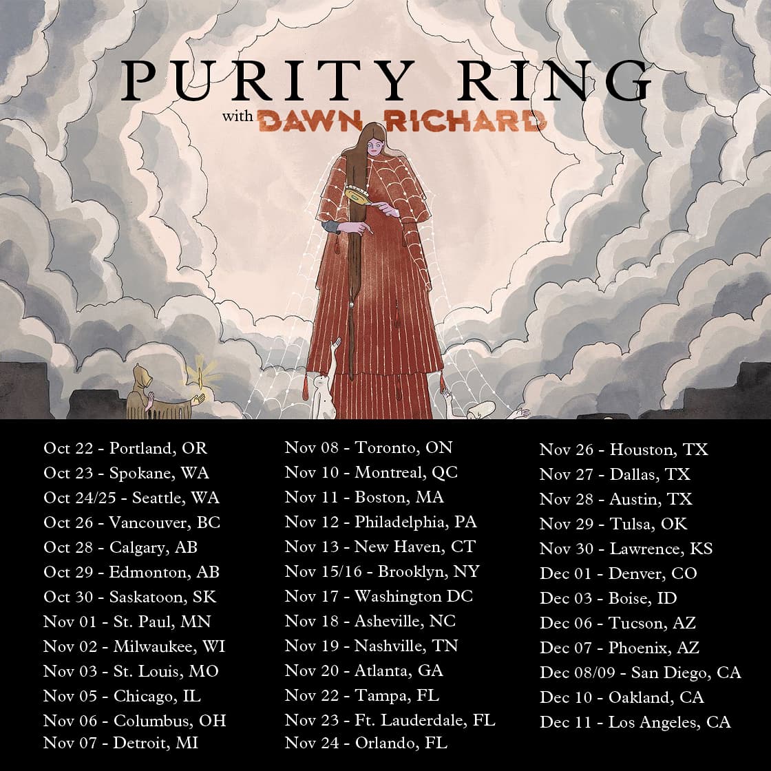 Kalmerend test brandstof Purity Ring on Twitter: "so pumped to announce @DawnRichard opening!!! see  you soon everybody! https://t.co/Lh7kSHyobt https://t.co/FfUC9PUsoL" /  Twitter