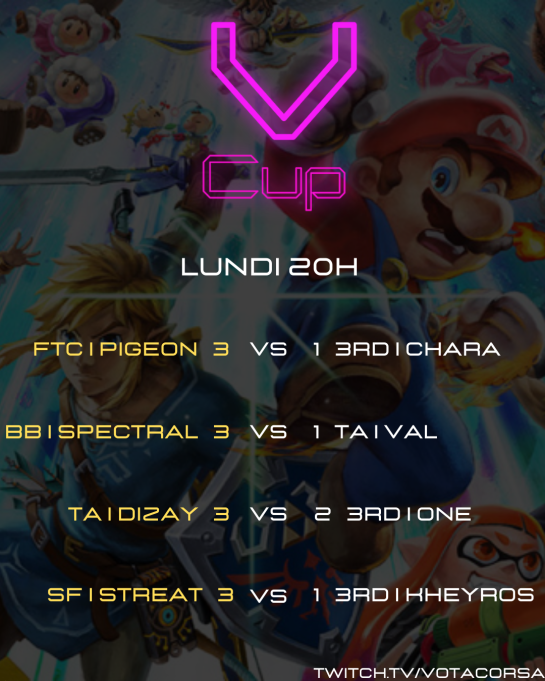 PrimeVota's tweet photo. Les résultats de la première journée de la V League !
Bravo à @Spectral_SSBU @PigeonL_Ssb @streat_game et @Dizay976 qui débutent parfaitement dans la ligue !
Courage aux autres, il ne faut pas lâcher !
#smahs #SuperSmashBrosUltimate https://t.co/xWm76GtgqT