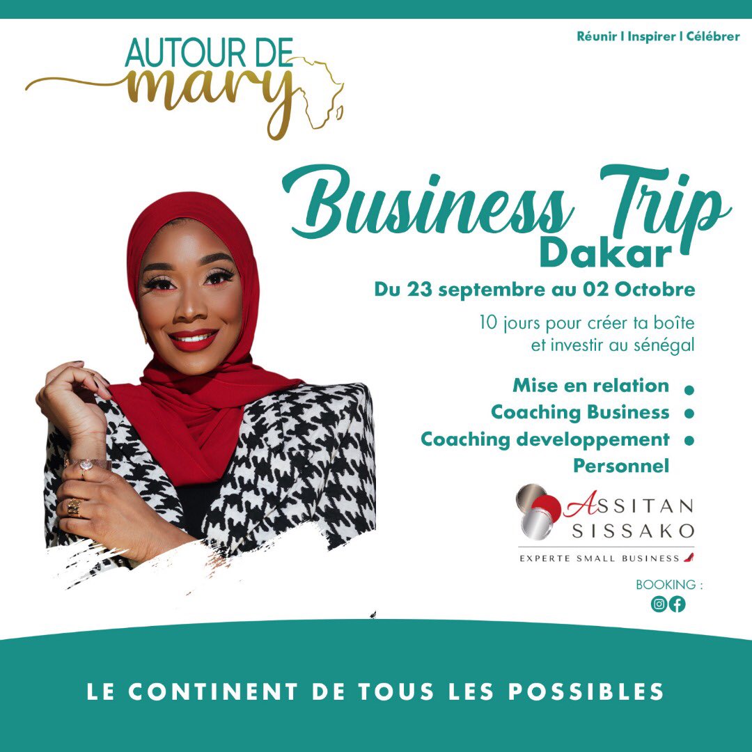 AutourdeMary's tweet photo. Qu’attends-tu pour embarquer dans l’aventure ?  

Mentionne une personne qui rêve d’entreprendre ou d’investir au Sénégal

Inscris-toi vite au Webinar pour ne rien rater: le lien 👉🏿👉🏿👉🏿 https://t.co/WakY7zD5TJ

#business #senegal https://t.co/f9xkN9593Z