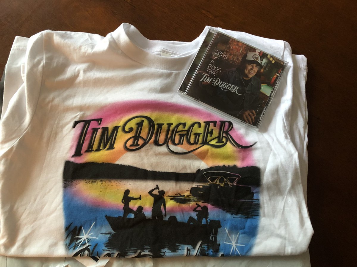 NascarForever88's tweet photo. Ordered a @Tim_Dugger #BeerOnABoatAirbrushTee and #SignsOfAGoodTime CD and it arrived in the mail today 👍🥰 https://t.co/Vd9r3f09oR