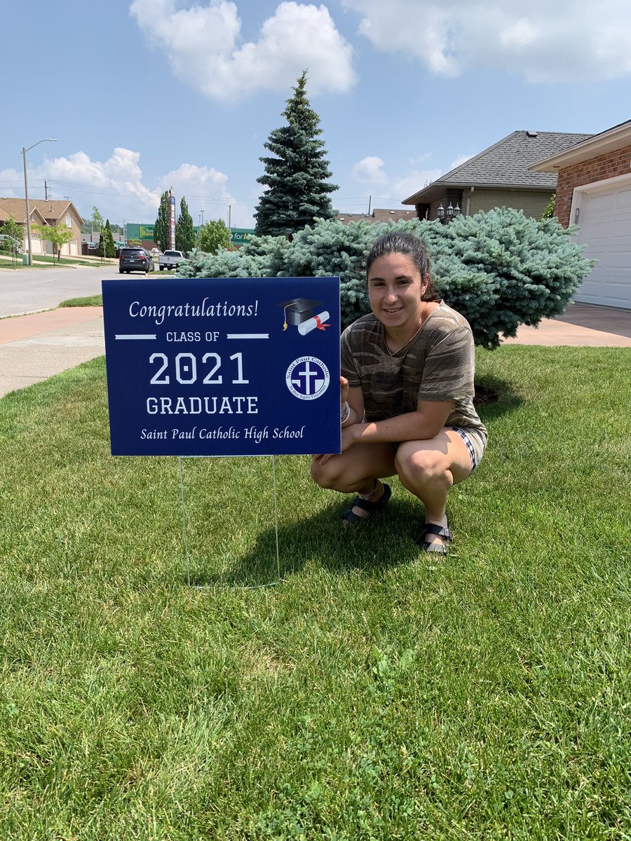 Big thank you to the Saint Paul Family for the lawn signs and congratulations to our 2021 Graduates! We want our grads trending by posting their photos with the sign and tagging: #2021Grad <a href="/SPHIGH/">Saint Paul Catholic</a> #SaintPaulFamily Thanks to these excited grads who are kick-starting the trend. 👩‍🎓