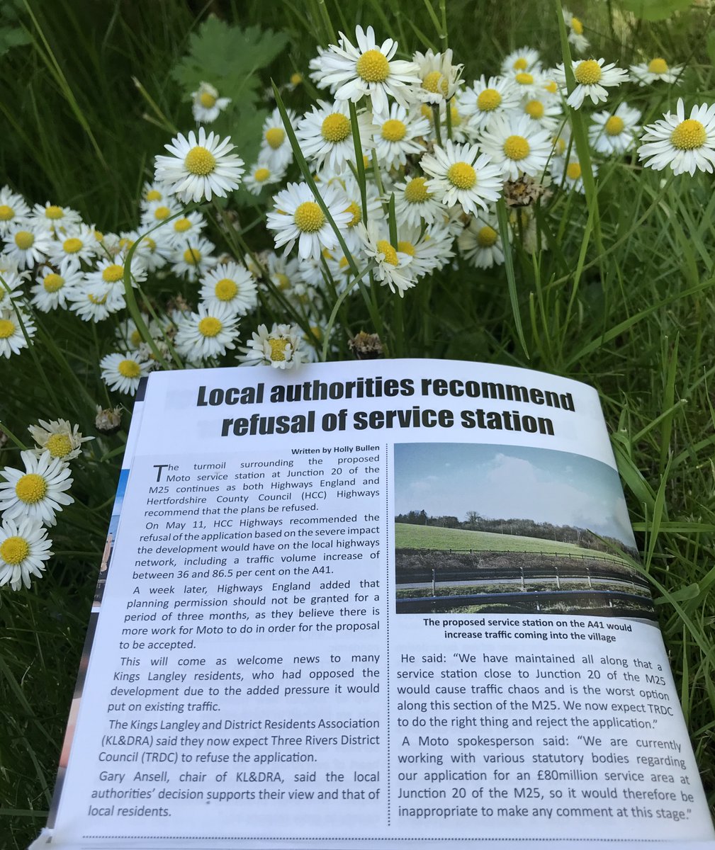 GreenBeltMatter's tweet photo. #M25 J20 MSA update - @mylocalnews_uk June issue. https://t.co/b6nbtElCLn Highways England requested more info from Moto & HCC Highways recommended refusal. We will keep you informed including the decision TRDC make at their planning meeting on 24 June. #KingsLangley #SayNoToMoto https://t.co/svcqHDckVl